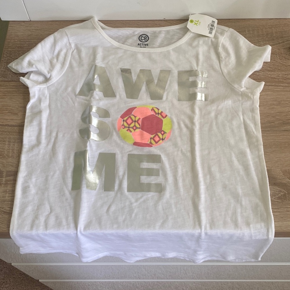 White graphic tee from C8